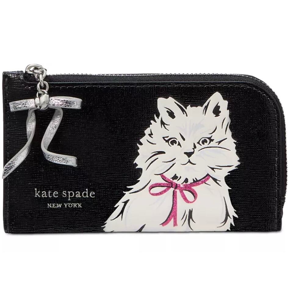 RETAIL $158 Kate Spade New York Pawlina Whiskers Small Slim Bifold Wallet*BNWT